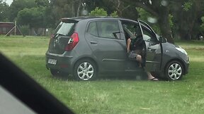 Random stranger seduces me at the public park. cruising by car