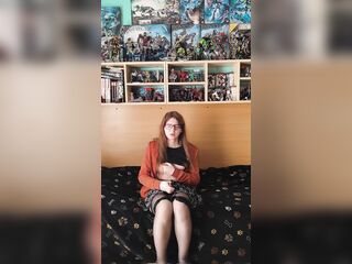 Stupid Hotty plays with a wand on her puppygirl daybed