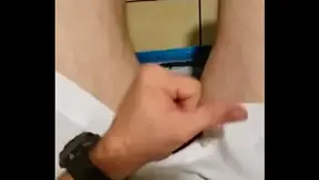 Public Bathroom Masturbating Till Massive Load Blows – Gay Cam Footage 18+