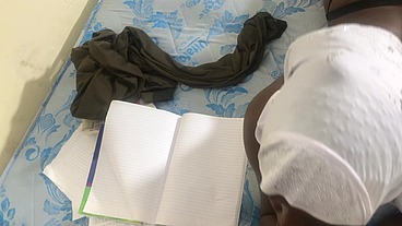 Muslim girl on hijab who came to read for Exams fucked