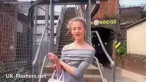 Sexy blonde teen 18+ Sallys public flashing and daring exhibitionist adventures of cute Chick next door Darling outdoors