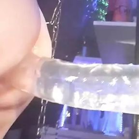 Transparent Dildo in Playroom