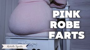 Pink robe farts