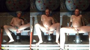 long webcam record with multiple toys. horny on the sauna.