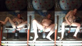 long webcam record with multiple toys. horny on the sauna.