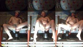 long webcam record with multiple toys. horny on the sauna.