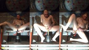 long webcam record with multiple toys. horny on the sauna.