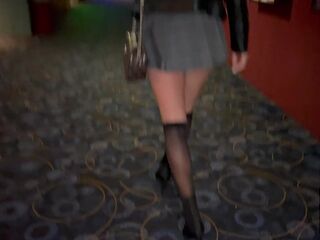 Fuck in Cinema with perfect boobs girl - Tonny and Mia
