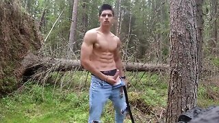 Jared in the woods
