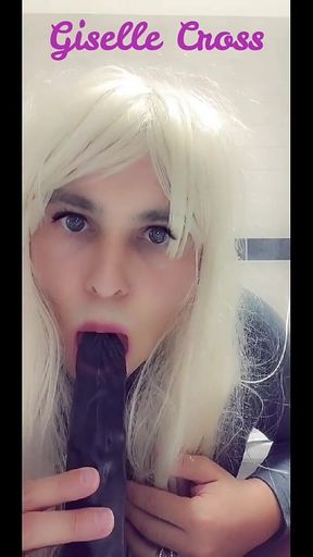 BBC Dildo Deepthroat Training