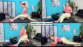 Squash - Crush - Smother - Goddess Rapture Punishes Her Lazy Gym Partner Squash-Smother, Face Sitting, Throat, Chest, and Stomach Sitting - She Uses Her Entire Body To Crush Him - UltraHD (WMV)