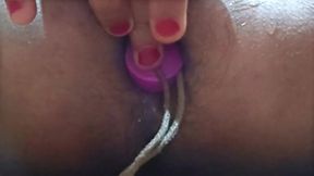 Crossdresser using 9 inch dildo