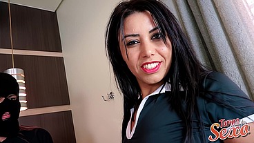 O cara ficou sem palavras quando Sarah Rosa chegou pra liberar tudo, até o cuzinho