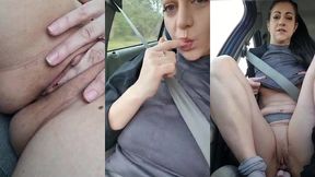 jours 5 : doigtage et godage dans la voiture 8mn de bonheur