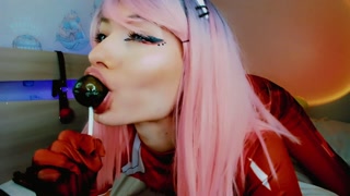 SLOBBERY AHEGAO WITH LOLLIPOP FROM WHORE ZERO TWO