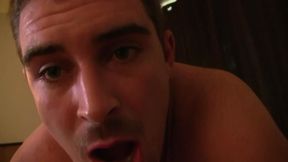Creeping on &amp; throat fucking a str8 guy