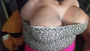 On the Balcony at Sevven O Clock in the Morning with My Boobs Spilling