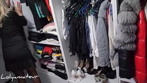 Stepmom open his legs for her husband but surprise is Stepson cock