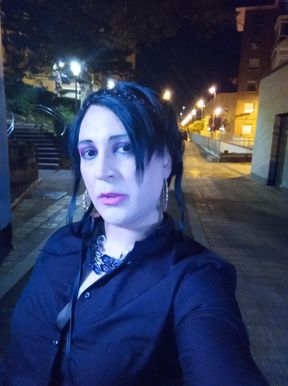 Taniax &quot; Night walks&quot; In public  with chastity caged