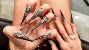 Long CLAWS - my new shape, long nails with long flexible fingers wide palms, finger sucking