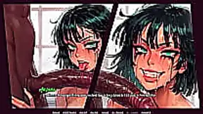 Anime Beauty Seduced by Massive Black Cock in Steaming Oral Delight