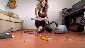 vacuum up the rest of crushed cars m0