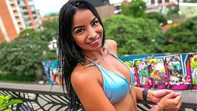Hot Latina accepts dominated by huge American manhood in Medellin