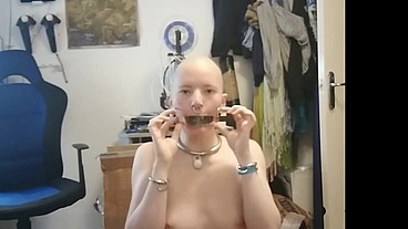 I really did try in earnest to get the gag out but It goes very deep into my mouth so there was nothing I could do.