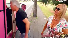 Chubby German Housewife With Huge Melons And A Huge Butt Banged Into The Camper