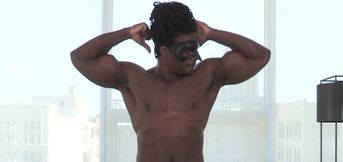 Muscular Black Stripper Tommy Smith Shows Off and Jerks with Fleshlight