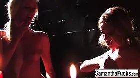 Samantha Saint and Victoria White Play With Candle Wax