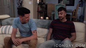 Bearded homo anally fucked by his big dicked lover