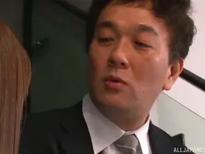 Hot Luck! Boss Gets Sexy Japanese Coworkers Pleasing His Cock Delightfully