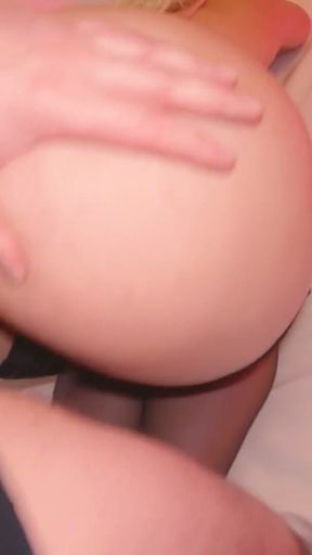 Girl with fox tail buttplug made him cum in her ass - rough fuck!! Buttplug tail, POV creampie   Clip 1