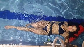 underwater night sexy lace pool moonblack 738