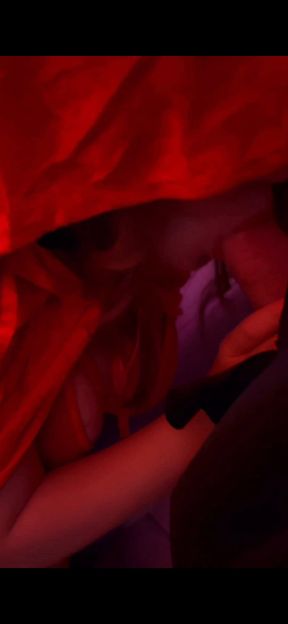 Found red riding hood rubbing her pussy at a house party!!!
