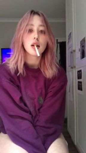 teasing..having fun and smoking