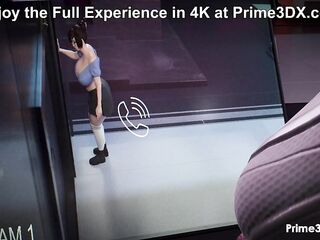 Geek gets in Shemale hentai Three-some at Prime3DX