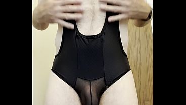 Trying on my new open back jock strap slut outfit