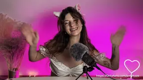 Cute brunette Amy Haze makes you cum with sexy ASMR roleplay