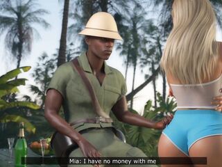 (4K) Blond mother i'd like to fuck on vacation enjoys a very lengthy ebony wang and makes him cum - Anime CG