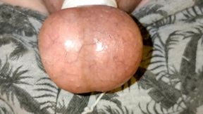 Uncut Cock Pulling Foreskin Back and Forth on Hard and Soft Dick