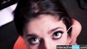 ”Interactive fuck with posh brunette hottie”