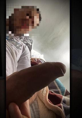 Latino stud shakes his big, hairy cock in the morning until he gets all the thick cum out, starting the day relaxed.