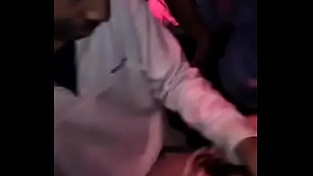 Spanking girlfriend in the club