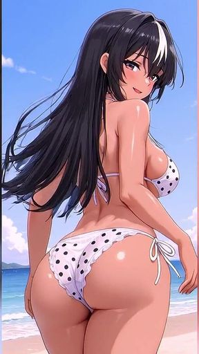 Naughty Girlfriend Shaking Her Ass with Her Panties Tucked in Her Pussy