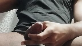 Black guy has a BBC and masturbates himself