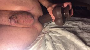 Grandpa inserts his two cocks one after the other