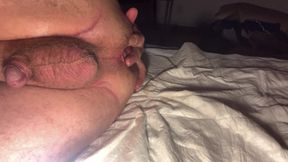 Grandpa inserts his two cocks one after the other