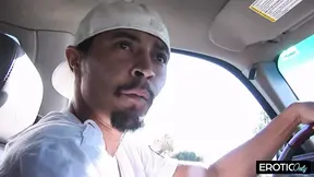 Girl from the street gets on his cock